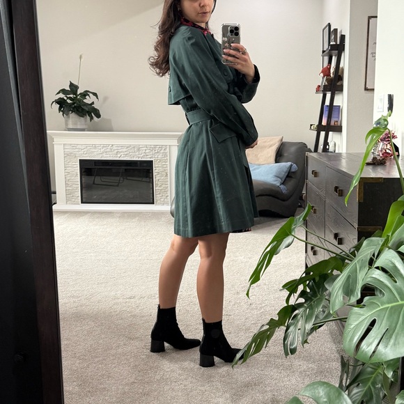 Simply Vera Vera Wang Dark Green Vintage Coat - Picture 6 of 15